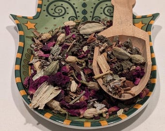 Organic Herbal Tea: Rose, Jasmine, Dandelion - Small Batch Wellness Blend