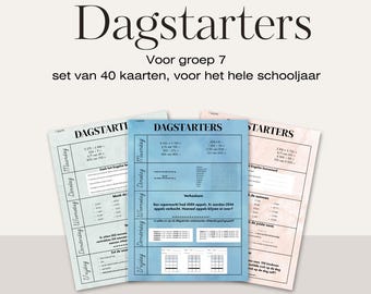 Dagstarters Groep 7 – 40 kaarten vol leerplezier!