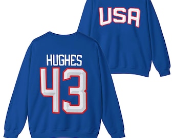 Koszulka mistrza hokeja Hughes 43 Hockey Quinna Hughesa, koszulka kibica braci Hughes, b623Fb3d