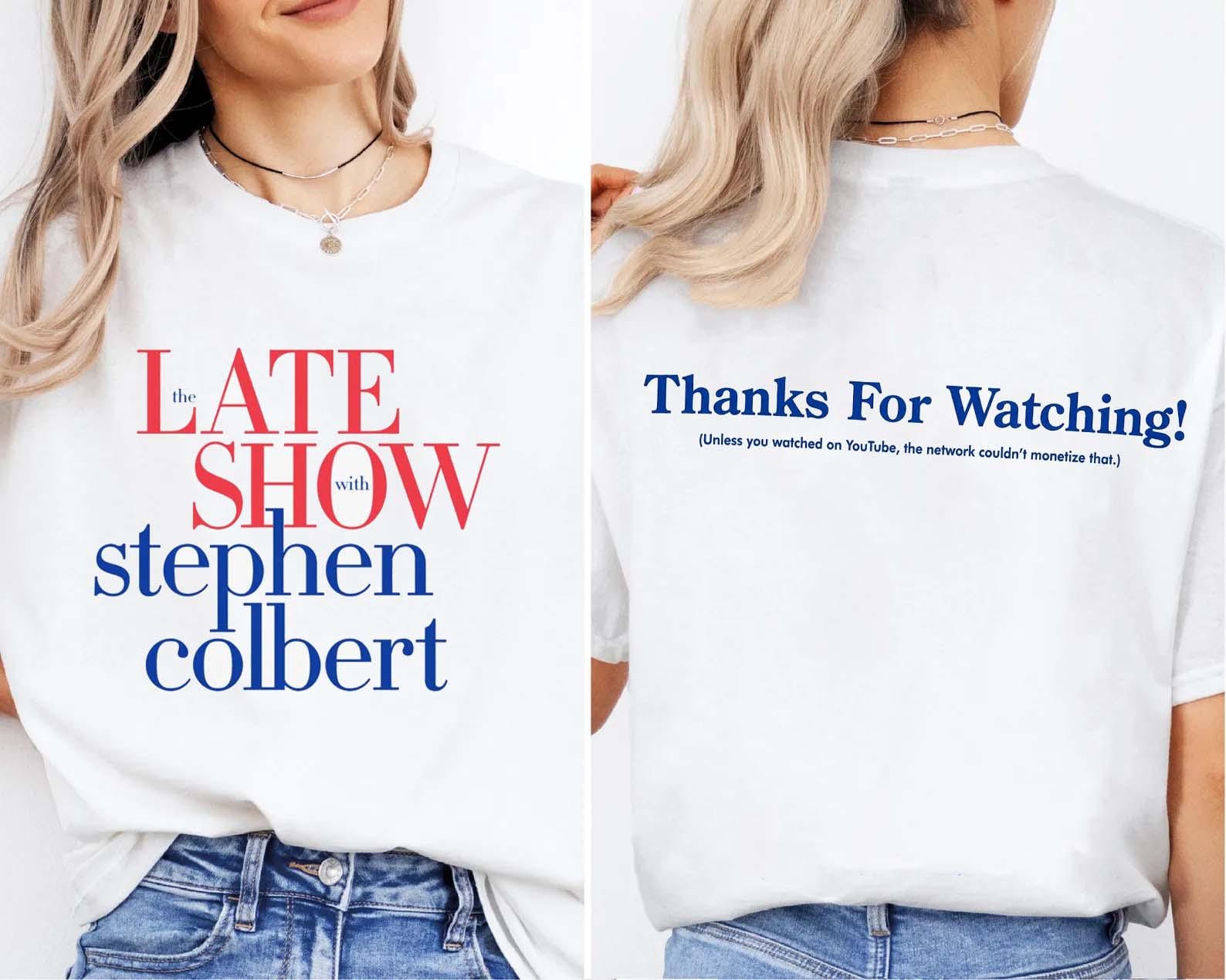 Discover The Last Show With Stephen Colbert 2026 Trendy Shirt Thanks For Watching Shirt