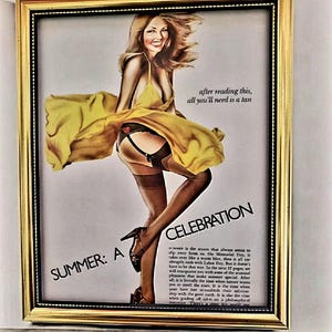 20x25m Original Playboy Pin-Up Print mit Rahmen