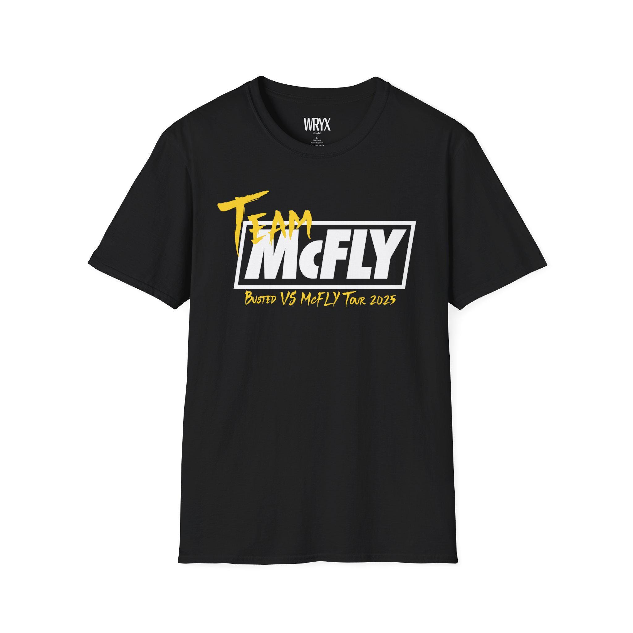 Team Mcfly. Busted VS Mcfly Tour 2025 Unisex Softstyle T-shirt