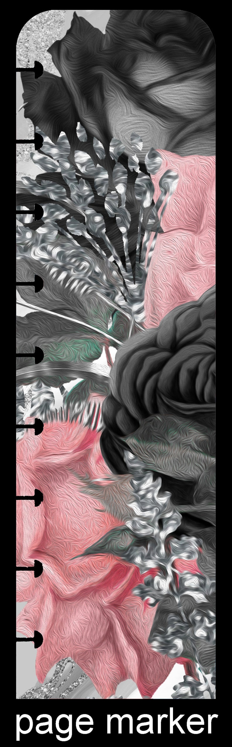 Black and Pink Roses Cover Etsy