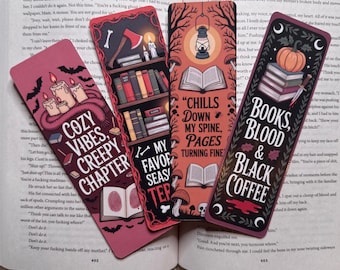 Eerie Horror-Inspired Bookmarks: Spooky Page Markers for Thriller Enthusiasts and Scary Story Fans