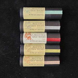 All-Natural Tallow Lip Balm – Grass-Fed Tallow & Beeswax, Essential Oils, .3 oz Craft Paper Tube