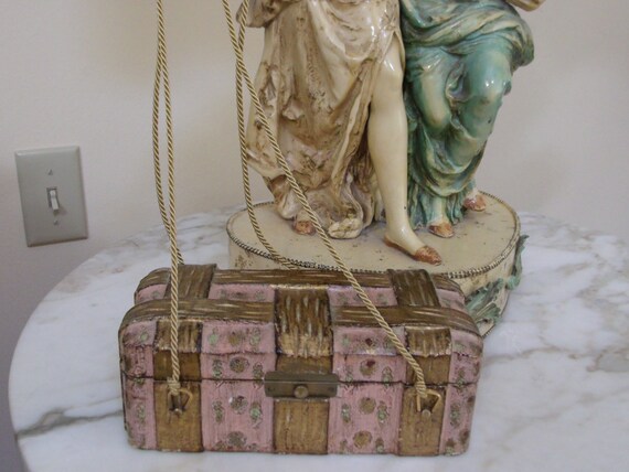 RARE Italian Florentine Purse Pink Florentine Vint