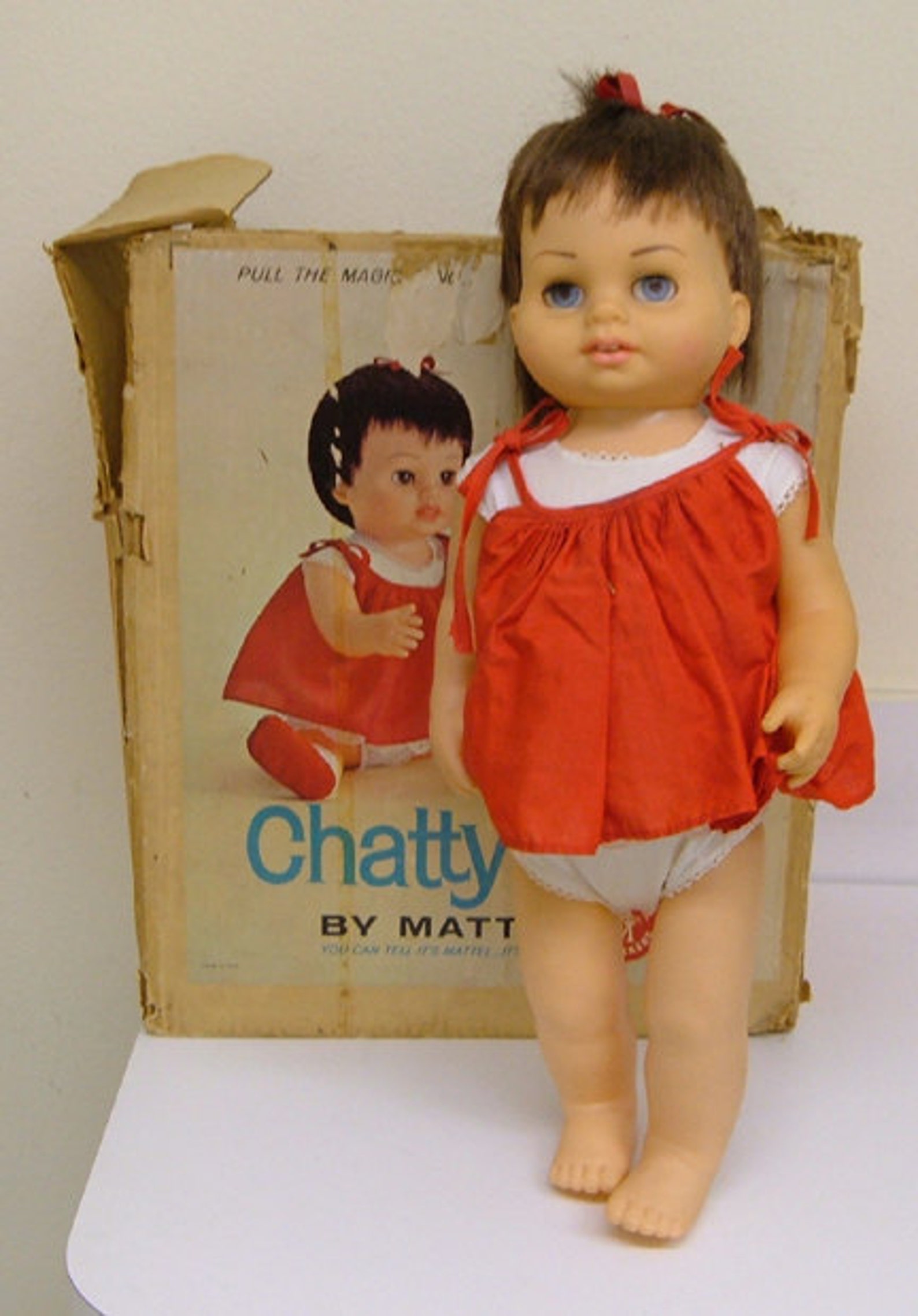 Vintage 60s Mattel Chatty Baby Doll Original Box Talking Doll Etsy