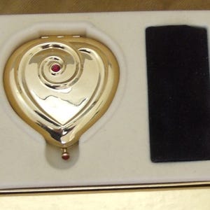 Vintage Estee Lauder Powder Compact NEW in Box Jeweled Valentine Heart Stocking Stuffer