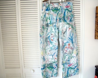 Vintage 80s Special Edition Wrangler Jeans Casey Jones Painter Pants  Rainbow Denim