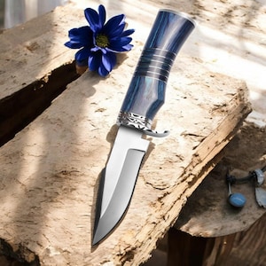 Handmade Hunting Knife| Bushcraft Knife | D2 Steel Hunting Knife | Camping Knife | Outdoors Knife | Wood Handle Knife | Survival Knife