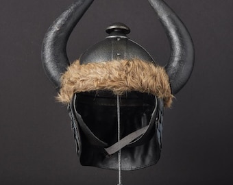 Historical Conan The Barbarian Helmet Medieval Helmet, Medieval Knight Helmet, Handmade Medieval Bascinet Helmet, Viking Helmet with Horns