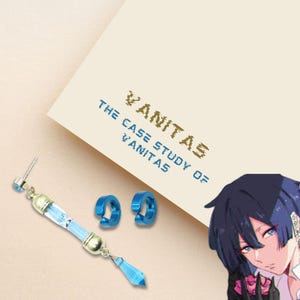 Vanitas Inspired Anime Jewelry, Cosplay Dangle Earrings, Anime Accessories for Him, Trendy Gold Silver Earrings For Women