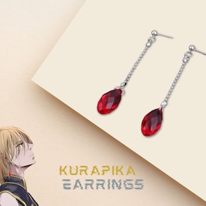 Kurapika Earrings: Hunter x Hunter Anime Cosplay Jewelry