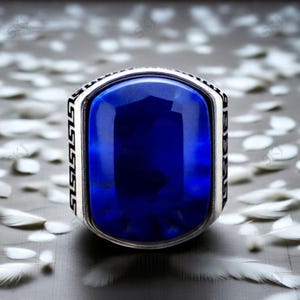 Lapis Lazuli Herrenring: Weston Design, 925 Sterling Silber