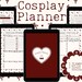 Ultimate Cosplay Planner Printable PDF, Costume Project Cute Organiser ...