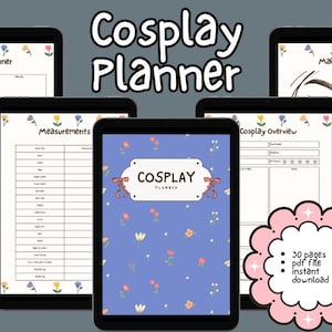 Ultimate Cosplay Planner Printable PDF, Costume Project Organiser, Cosplay Budget Tracker, Event Prep & Sketch Templates for Cosplayers