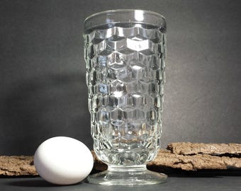 Colony Glass Whitehall Clear Iced Tea Glass No Flare / MCM Clear Stacked Cubes Iced Tea Glass