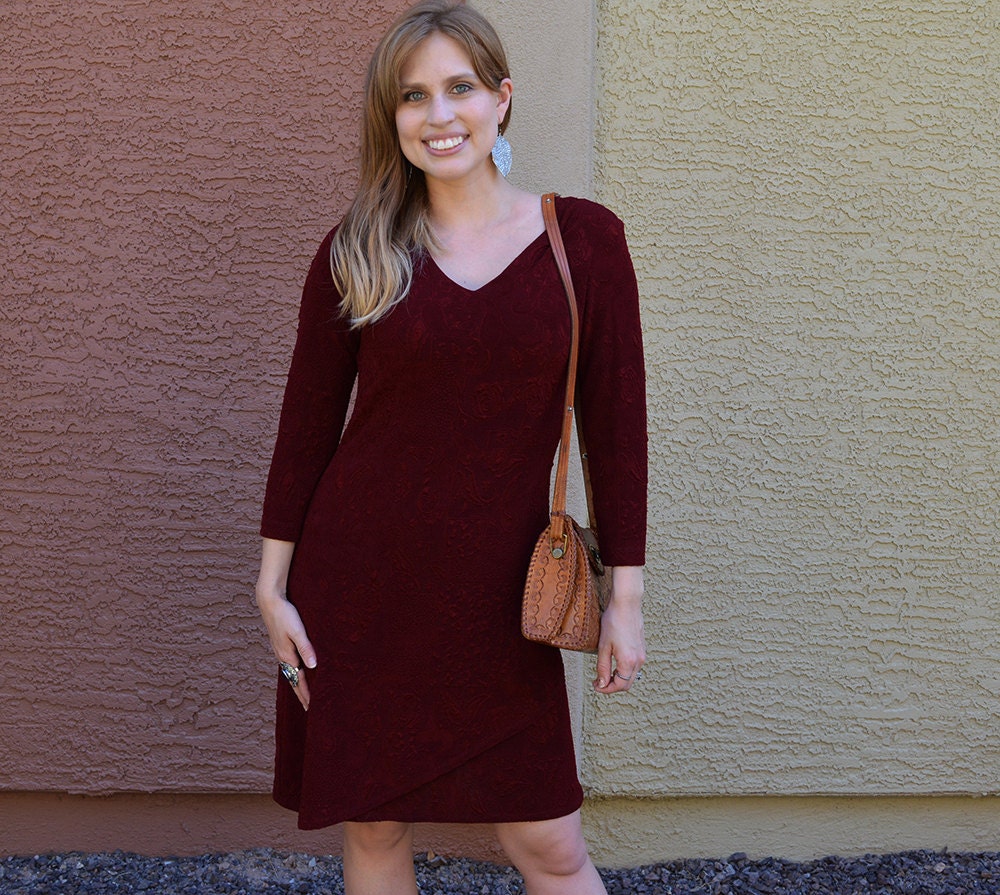 Burgundy Winter Dress