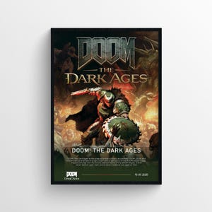 Doom: The Dark Ages Poster Druck | Gaming Poster | Videospiel Drucke | Wanddekor Poster | Gaming Geschenk | Videospiel Poster
