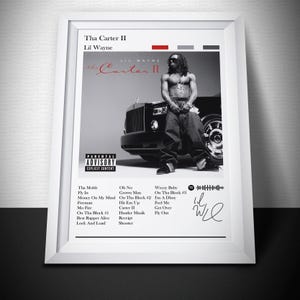 リル・ウェイン ポスター プリント | Tha Carter II アルバム ポスター | 音楽ポスター | アルバム カバー ポスター | 壁飾り | 音楽ギフト