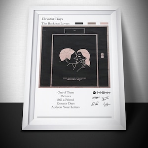 The Backseat Lovers Poster Druck | Elevator Tage Album Poster | Musik Poster | Album Cover Poster | Wanddekoration | Musik Geschenk