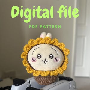 Chiikawa Usagi Clothes Crochet Pattern: Sunflower Desk Decor (PDF Digital Download)