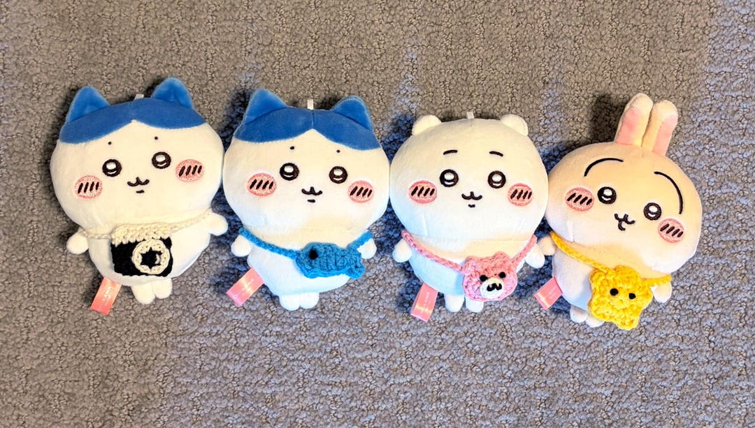 Ready to Ship Chiikawa Usagi Hachiware Momonga Rakko 10cm Plush With ...