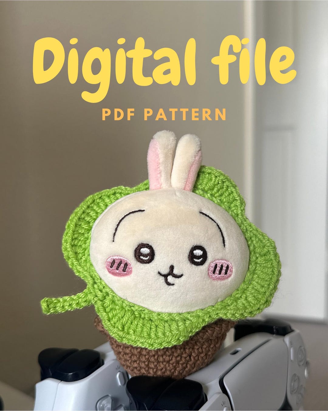 Chiikawa Usagi Clothes Crochet Pattern: Clover & Flower Pot (PDF ...
