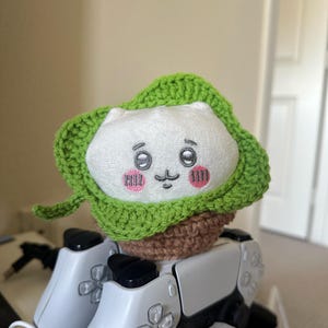 Crochet Chiikawa Plush Set: Lucky Clover, Flower Pot - Kawaii Desk Decor
