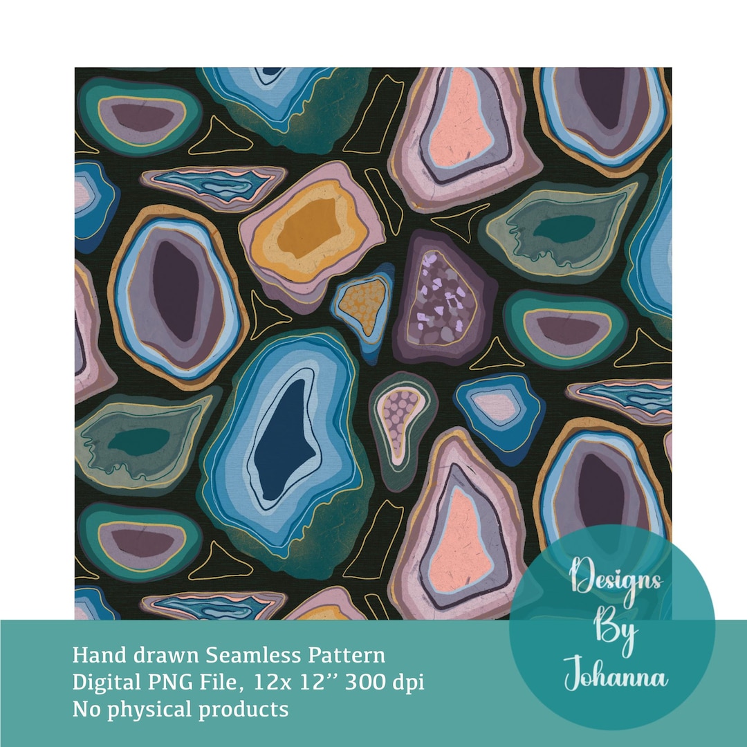 Square Geode Pattern Image Midnight Geode - Seamless Pattern Inspired by Agates| Digital Download ...