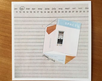 House Collage - "Space" Print, magazine collage, photograph, square, wall art, inspiration, decor, gift