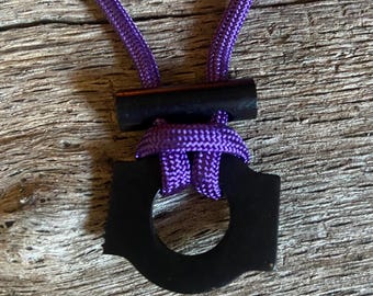 Survival Fire starter, ferrocerium rod & striker pendant necklace