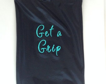 Black Glitter "Get a Grip" Gymnastics Grip Bag