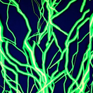 Electric Lime Green Lightning Storm Gymnastics Grip Bag with Cord Lock