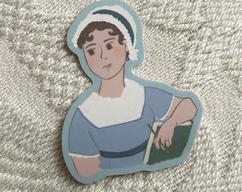Jane Austen Author Profile // Vinyl Sticker
