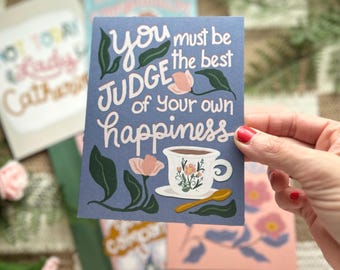Jane Austen Inspired Multi-Design Greeting Cards (5-Pack) // gouache style general all occasion // snarky and sweet
