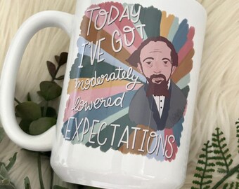 Dickens Lowered Expectations Mug // 15 oz. // Charles Dickens funny gift // Great Expectations