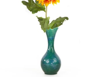 Teal green Hager bud vase