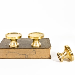 Oversized Vintage Brass Knobs Heavy Cabinet Hardware Drawer Pulls Wall Hooks Mid Century