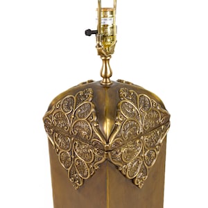 Vintage Neiman Markus Brass Table Lamp with Intricate Design