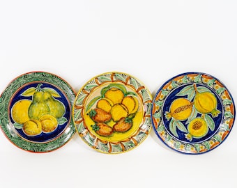 Caltagirone Ceramic Fruit Wall Plate 10.5 Inch