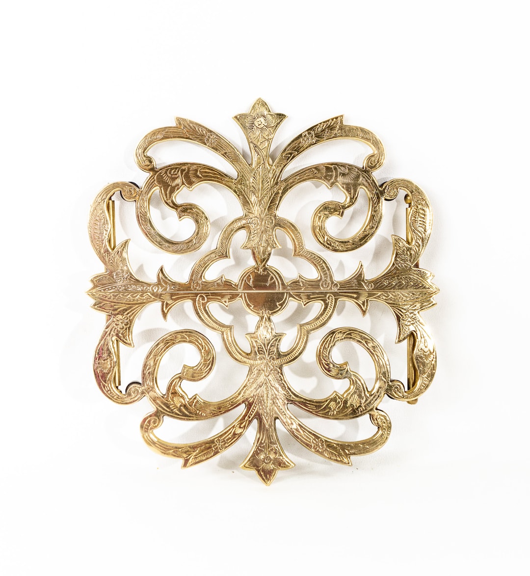 Vintage Brass Trivet Hot Plate Holder by Andrea by Sadek Etsy