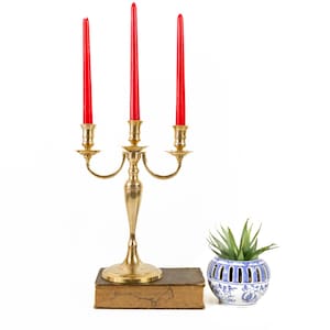 Vintage 3 Arm Brass Candelabra 