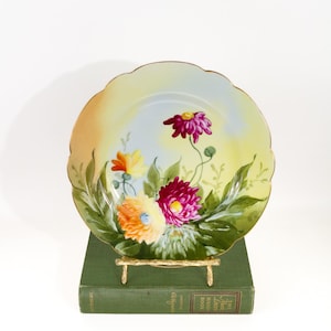 Hand-Painted French Porcelain Plate, South of France Floral Decor