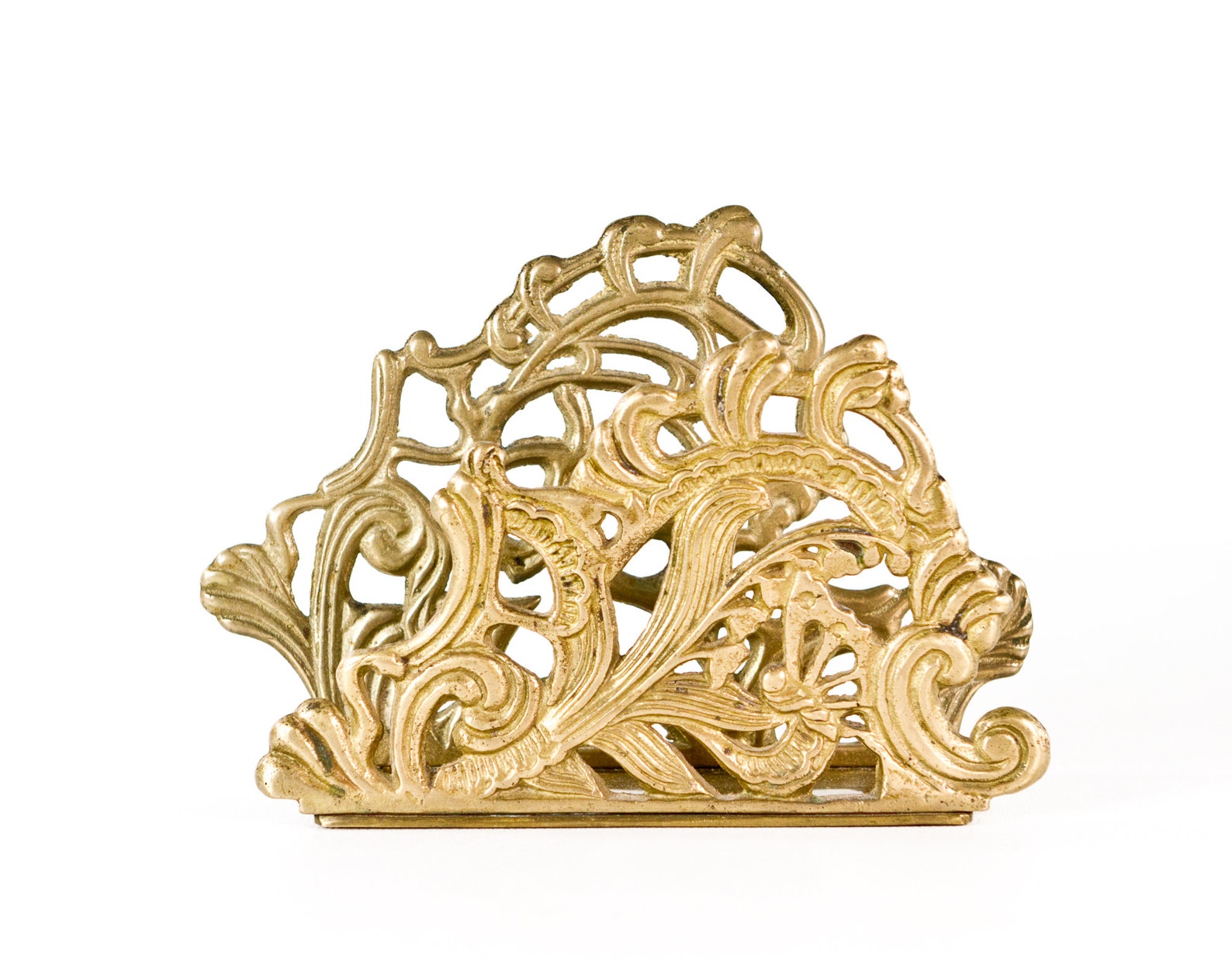 Hollywood Regency Brass Letter Holder Vintage Brass Desk Etsy