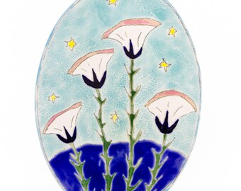 Elizabeth Lee 1994 Hand-Painted Ceramic Trinket Box