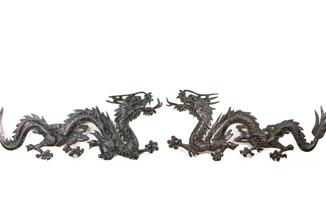 Bronze Dragon Wall Décor Set Year of the Dragon Birthdays, Statement