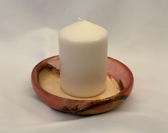 Maple/Epoxy candleholder
