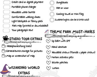 Lista de equipaje para Universal Studios: Imprescindibles para los parques temáticos de Orlando y Hollywood (Descarga digital)