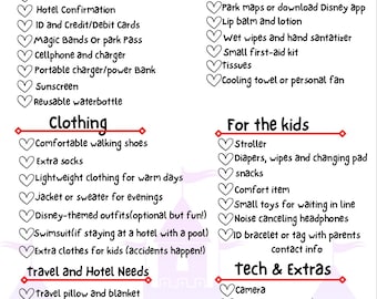 Ultimate Disney Packing List – Printable Travel Checklist for Disney World & Disneyland